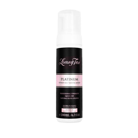 Loving Tan bottle front packaging showing product and size benefit
