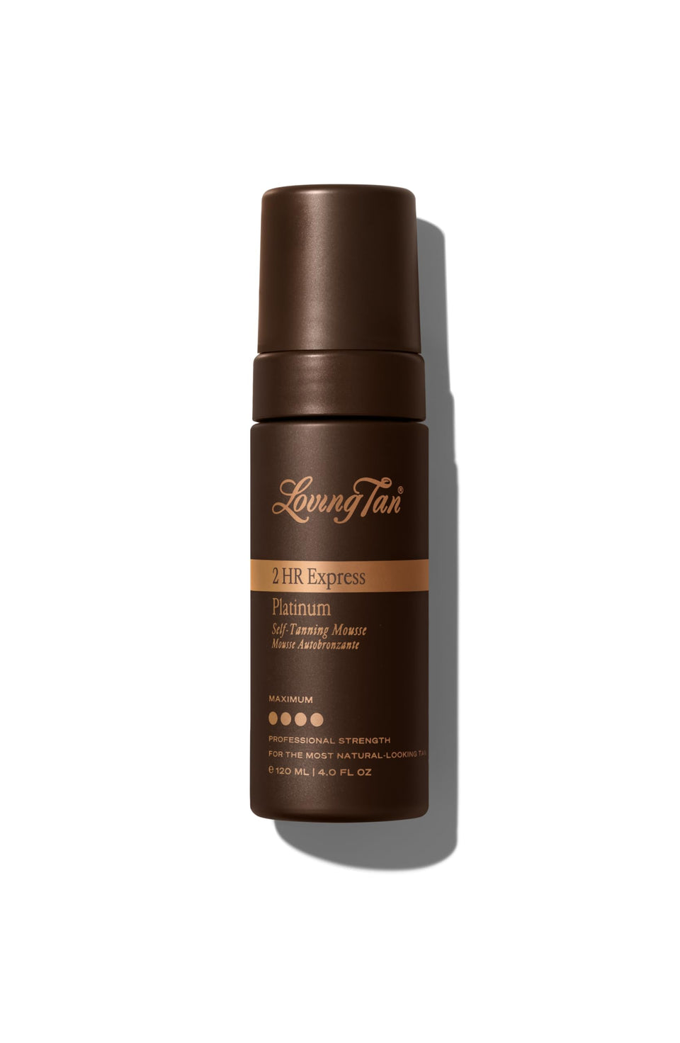 Loving Tan front packaging showing product and sleek bottle for confident purchase