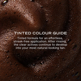 Loving Tan instant bronzer colour guide visible on skin for accurate application