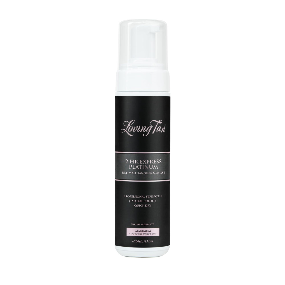 Loving Tan front packaging showing bottle and branding, communicates professional quality