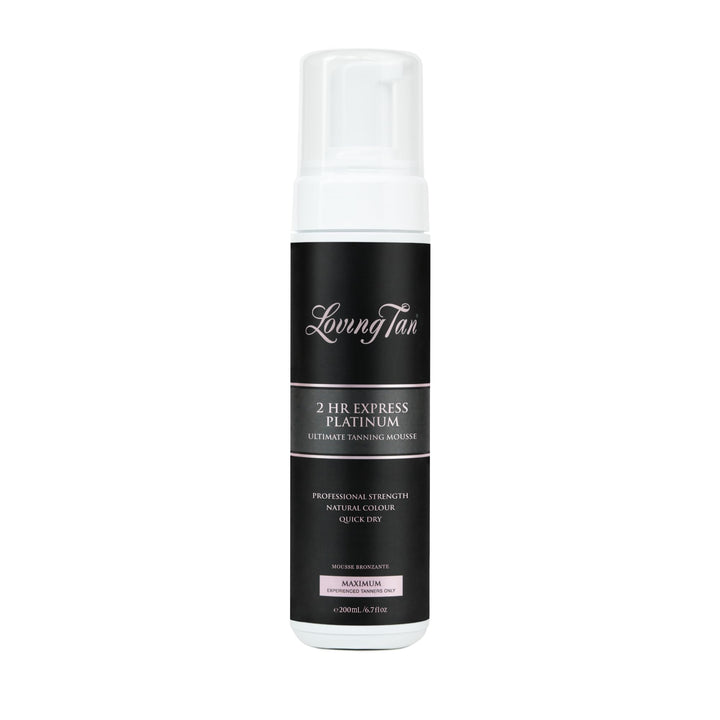 Loving Tan front packaging showing bottle and branding, communicates professional quality