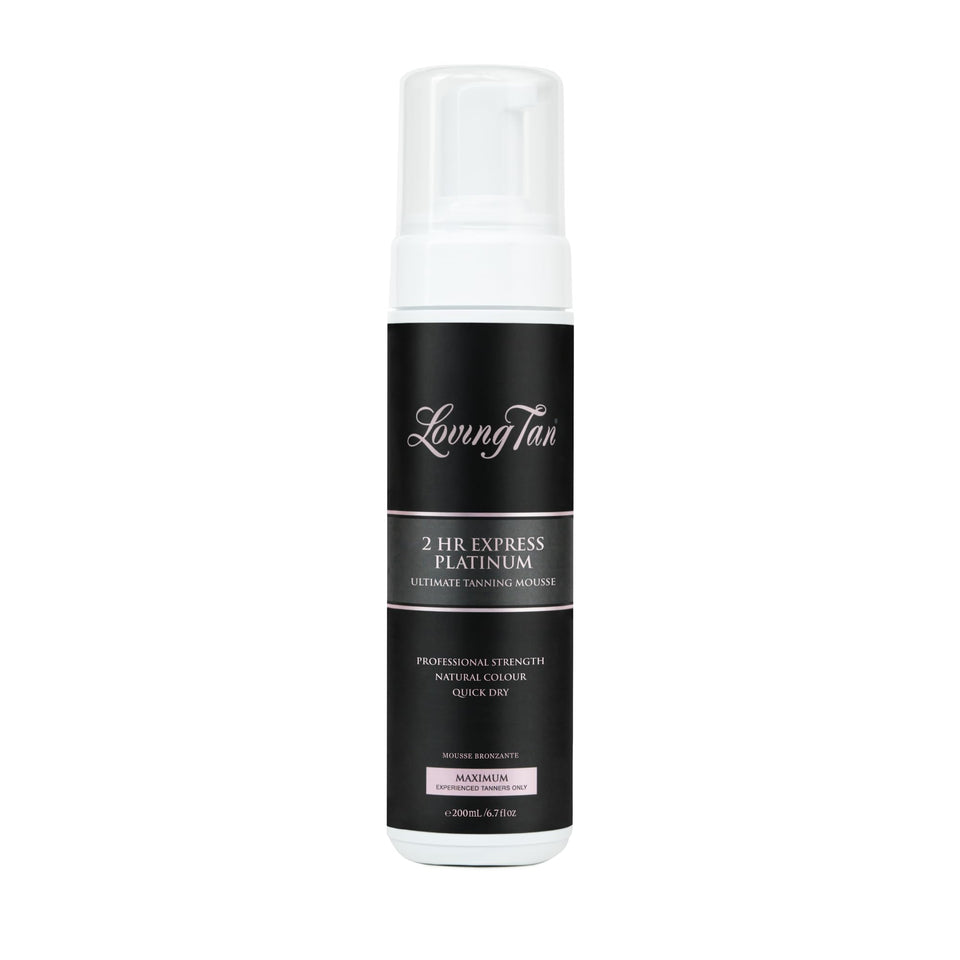 Loving Tan front packaging showing bottle and branding, communicates professional quality