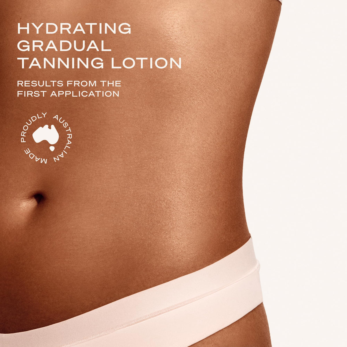 Loving Tan tinted lotion swiped on arm for instant guide colour and blending benefit