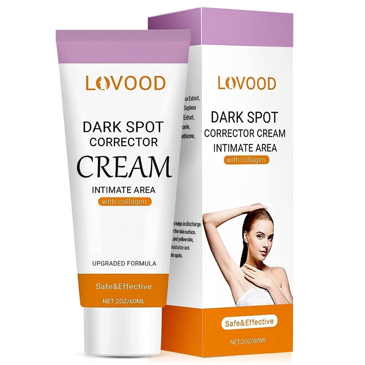LOVOOD front packaging 2 fl.oz tube showing product and benefits