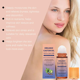 LOYOTICE castor oil texture drop on fingertip highlighting pure cold-pressed oil for nourishment