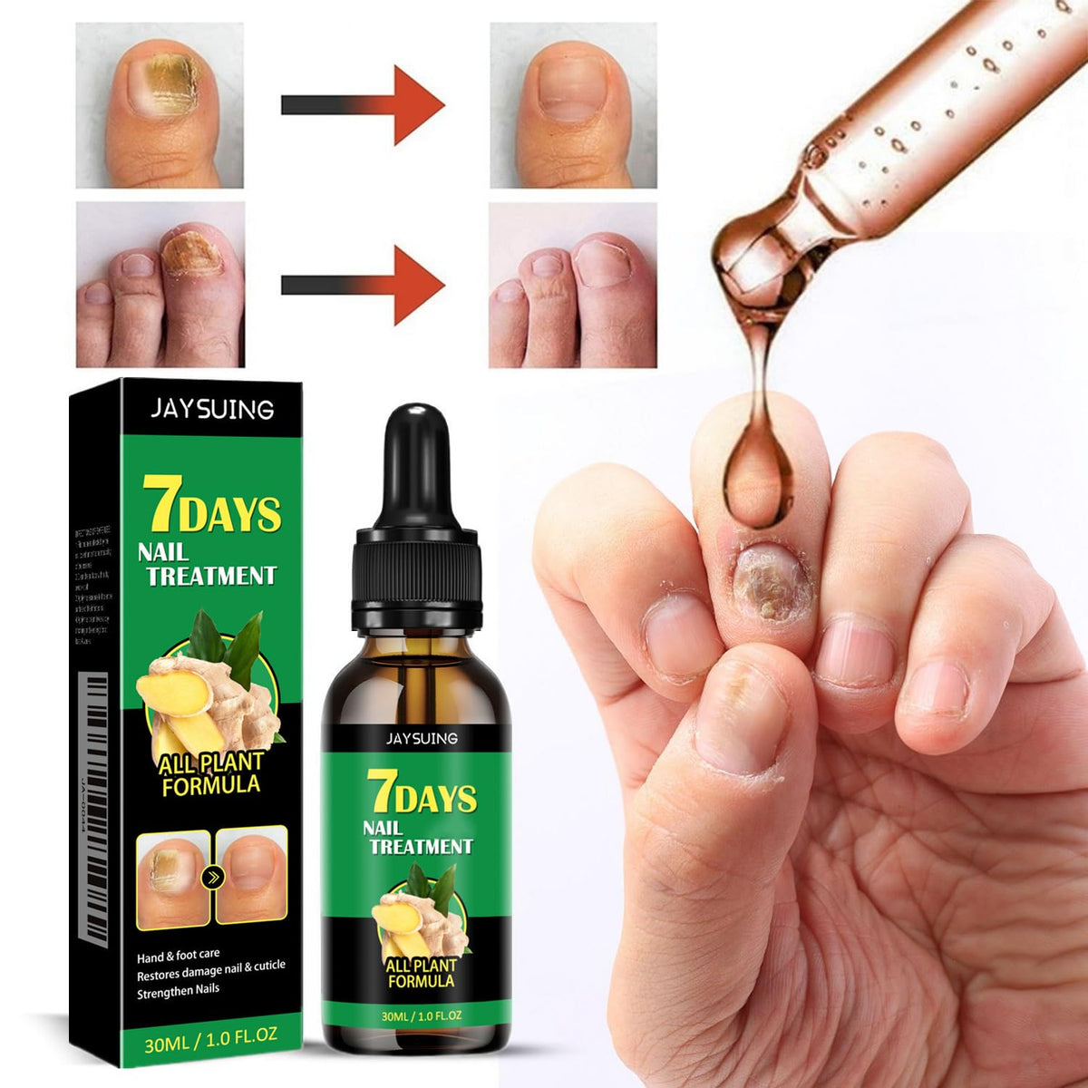 LOYOTICE droplet applied to cuticle demonstrating fast absorption and visible hydration