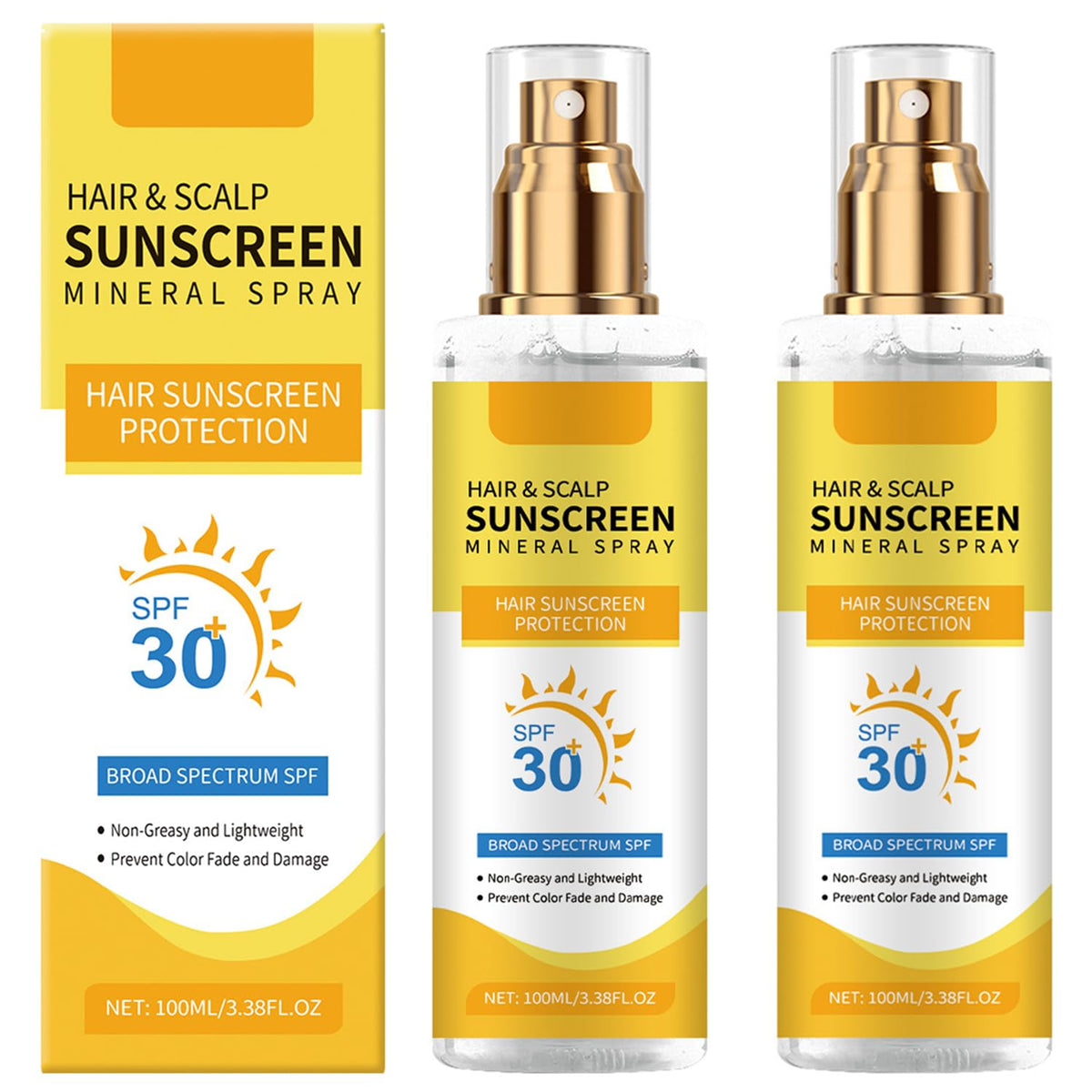 LOYOTICE front bottle view showing SPF 30 protection and color-lock benefit