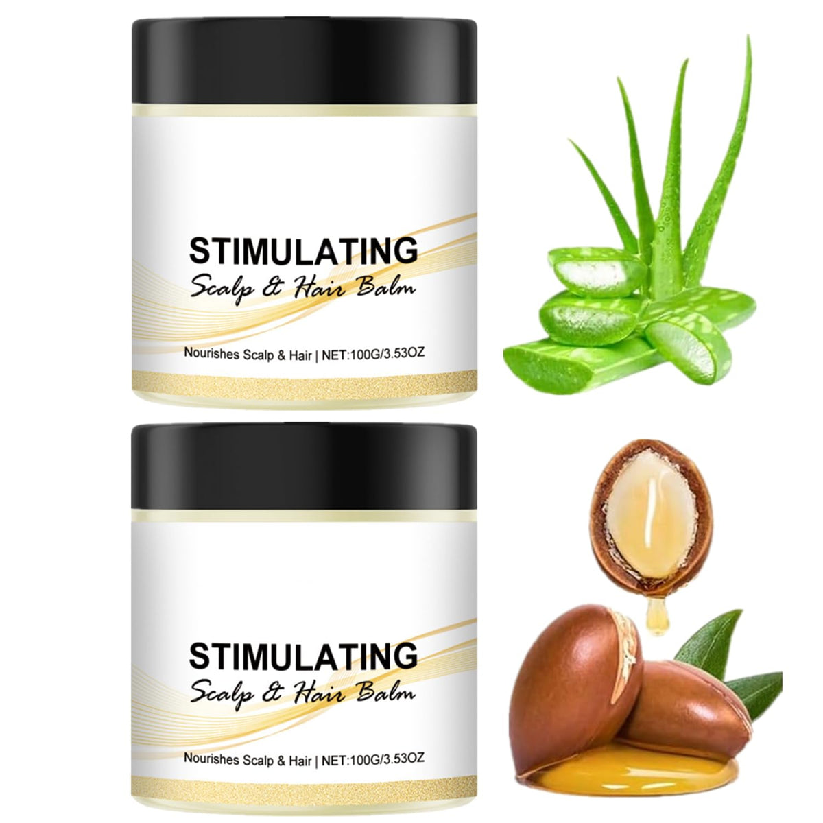 LOYOTICE front packaging showing 2PC balm and branding, highlights nourishing formula