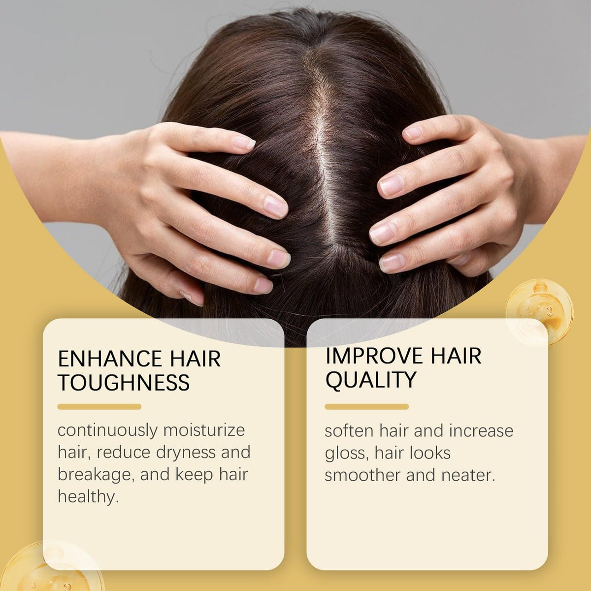 LOYOTICE balm being massaged into scalp, promotes circulation and scalp comfort