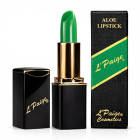 L'Paige front view with cap on showing compact green tube and brand elegance