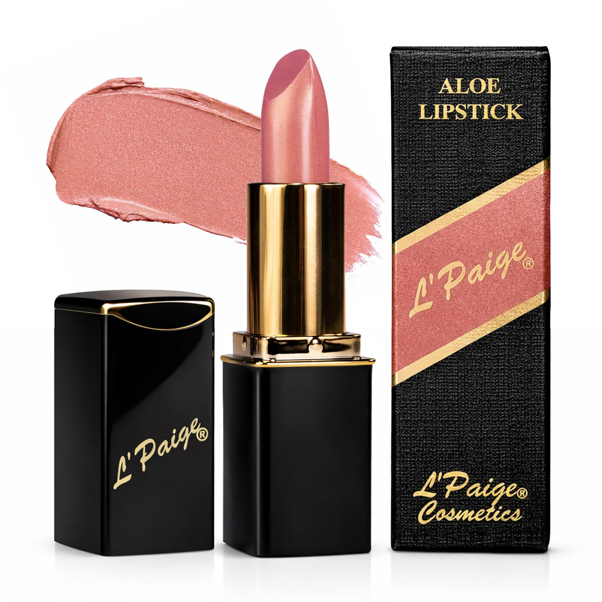 L'Paige front packaging of Champagne L38 showing elegant tube and color