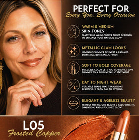 L'Paige lipstick texture macro highlighting creamy formula and fine shimmer