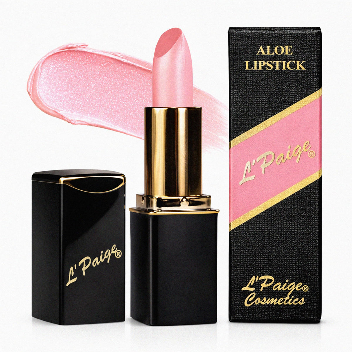 L'Paige L44 front tube showing frosted pink shade and sleek packaging