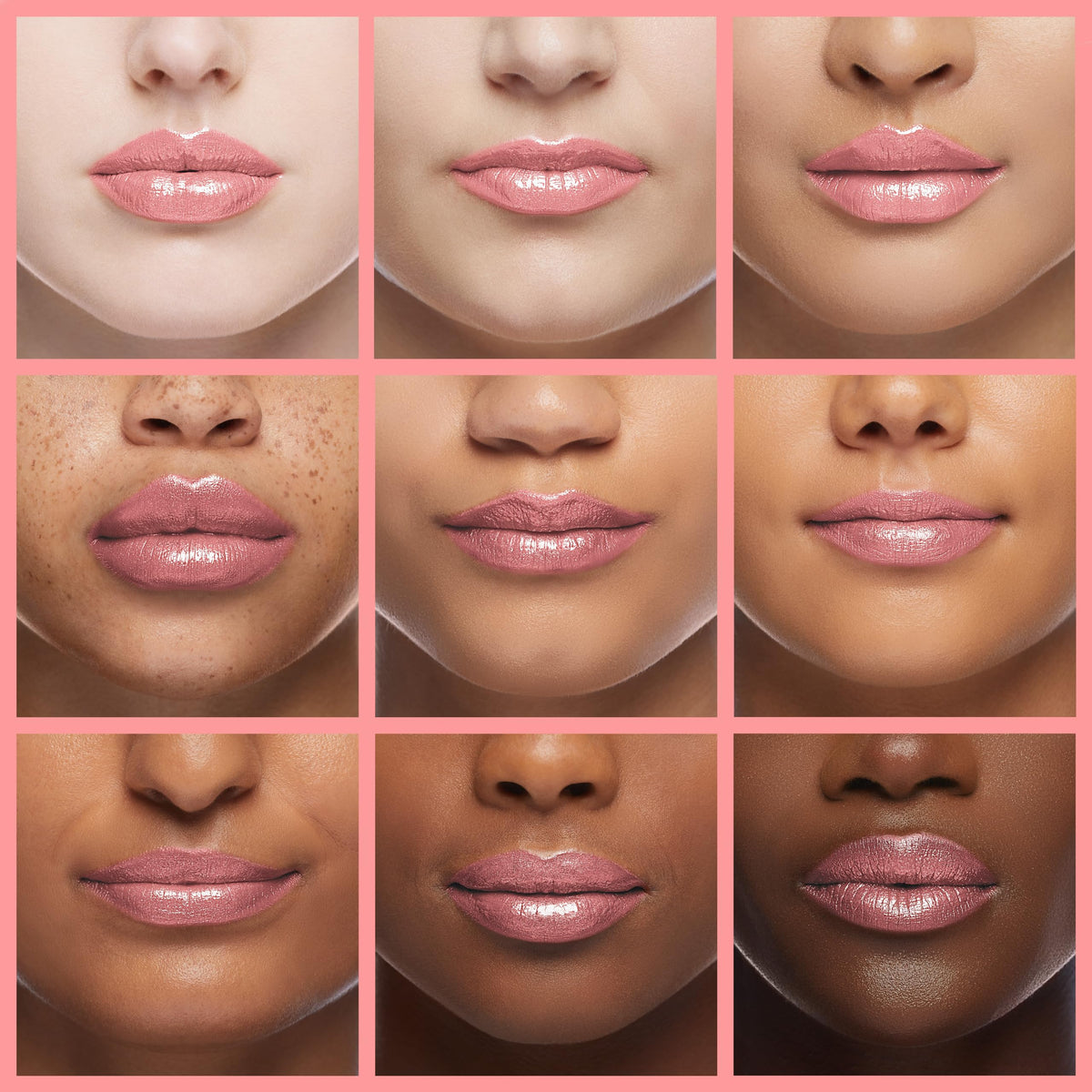 Model wearing L'Paige L44 on lips demonstrating luminous, all-day comfort