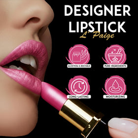 L'Paige lip application image showing even coverage and hydrated-looking lips