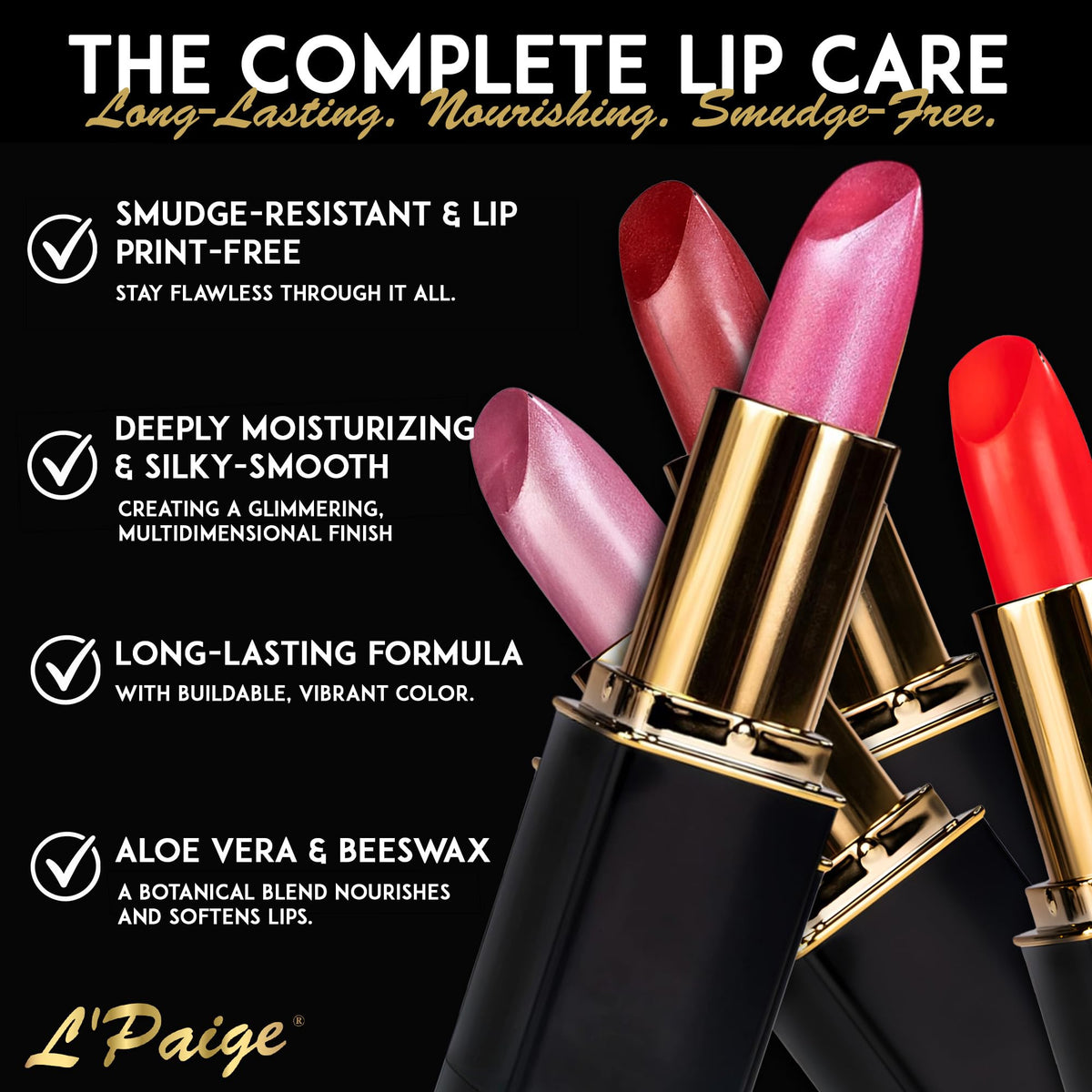 L'Paige swatch on skin showing cool berry pink color payoff for shade accuracy