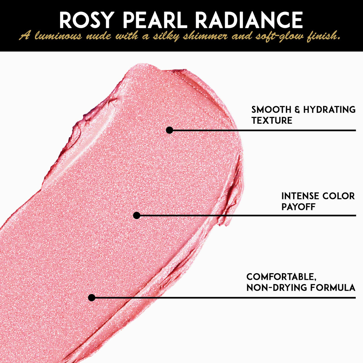 L'Paige on model in evening light showing luminous pearl sheen for polished looks benefits