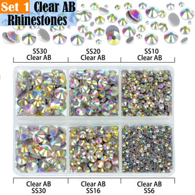 LPBeads clear red AB crystals reflecting light for bright iridescent accents on garments