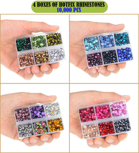 LPBeads close-up of mixed-color rhinestones highlighting vibrant sparkle and clarity