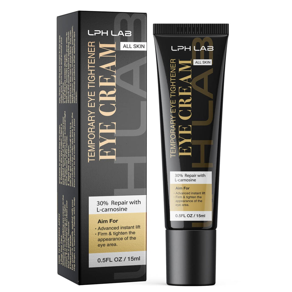 LPH LAB front jar view showing compact cream packaging and instant firming benefit