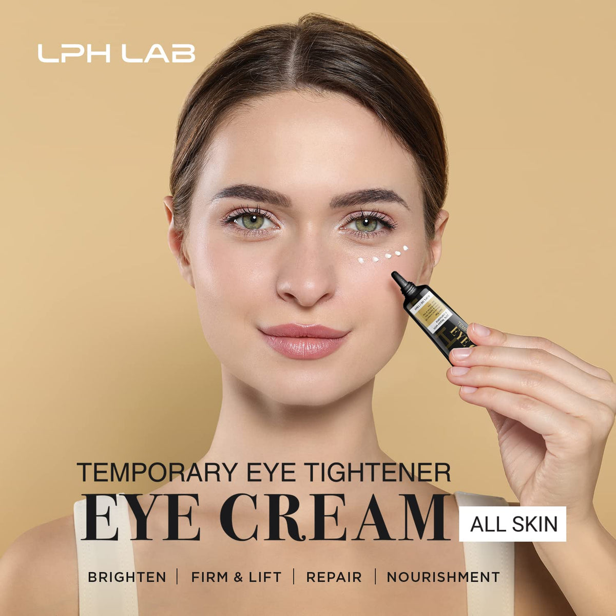 LPH LAB cream texture close-up illustrating smooth spreadability and quick absorption