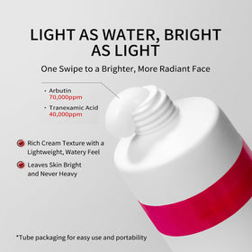 LRUSEIFE cap removed with cream at nozzle for easy dispensing