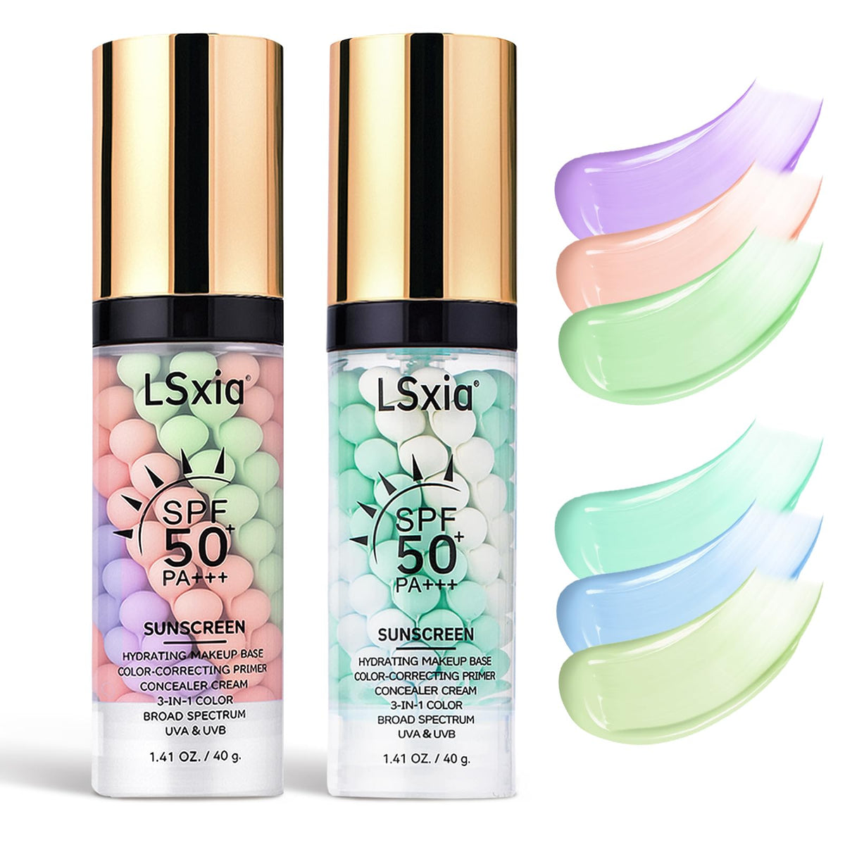 LSxia front packaging showing tube and branding with clear SPF benefit