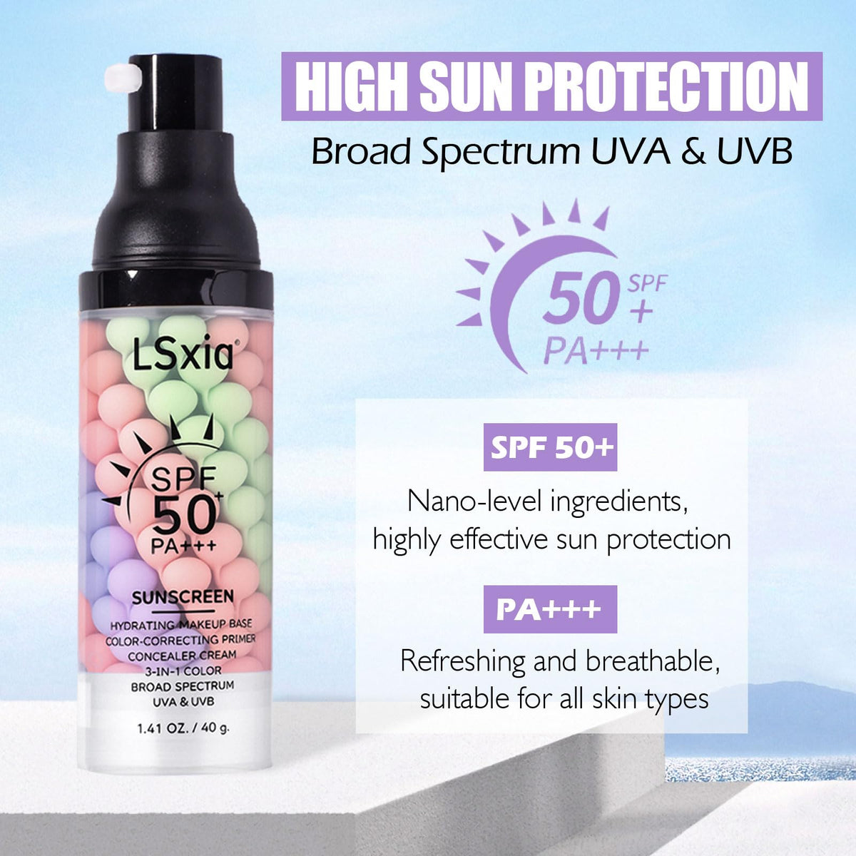 LSxia pump dispensing cream texture for lightweight hydration