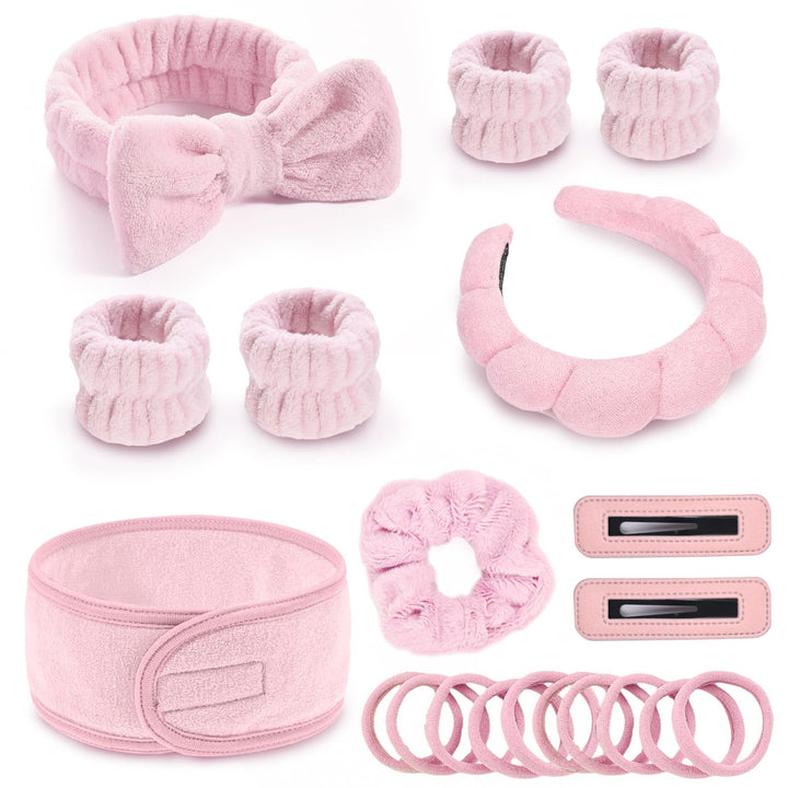 LTHYHJ spa set front packaging showing the 20-piece pink collection and gift-ready look