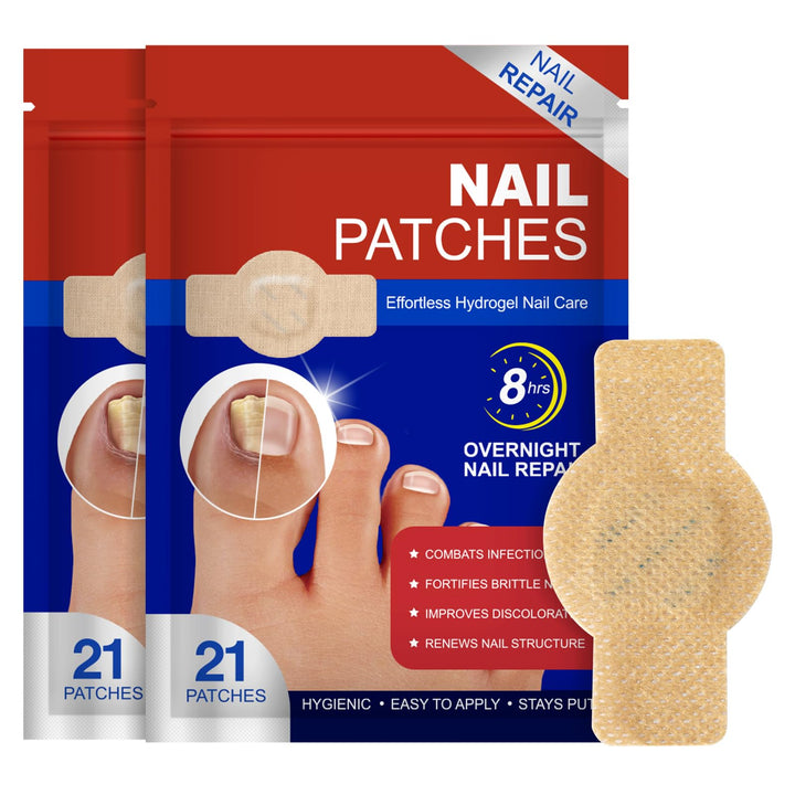 LTQXGT front packaging showing 21-piece nail patch kit and benefits