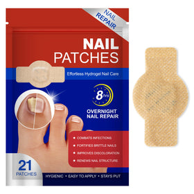 LTQXGT front packaging displaying 21 extra strength nail patches and benefits