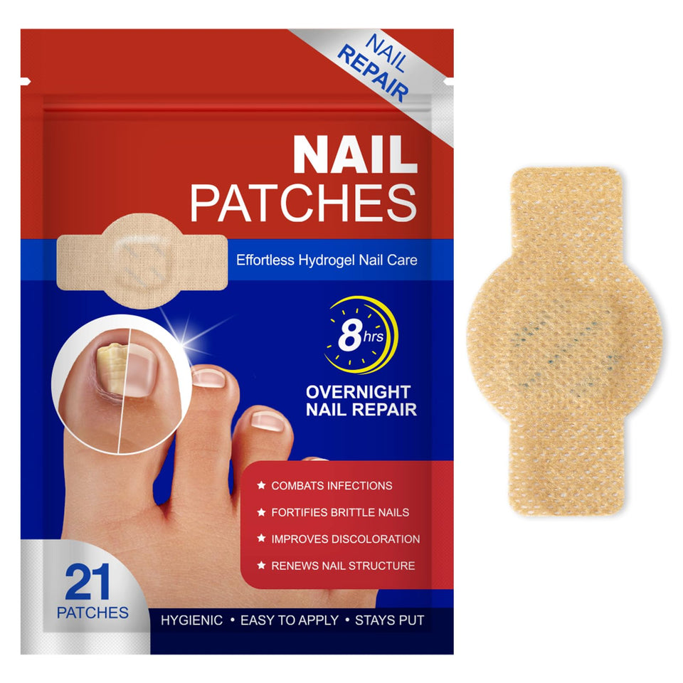 LTQXGT front packaging displaying 21 extra strength nail patches and benefits