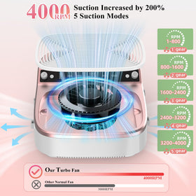 LUBEJR in a home salon setting offering portable, cordless manicure convenience