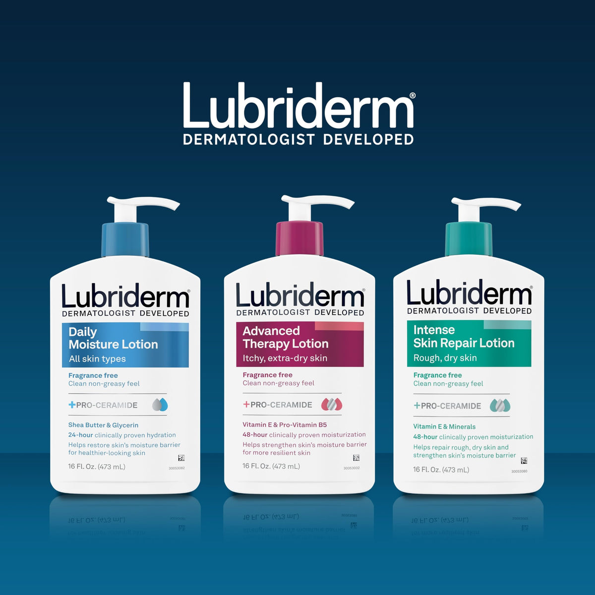 Lubriderm application on forearm illustrating immediate moisturized skin