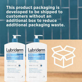 Lubriderm applied to elbow showing smooth skin benefit