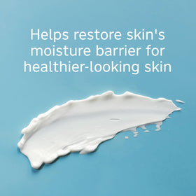 Lubriderm used on face and hands demonstrating non-greasy finish