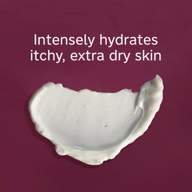 Lubriderm applied to hands illustrating hydration and soothing effect