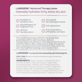 Lubriderm hypoallergenic seal graphic showing gentle formula reassurance