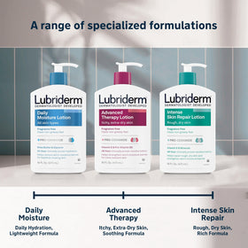 Lubriderm ingredients view with shea butter and glycerin for hydration