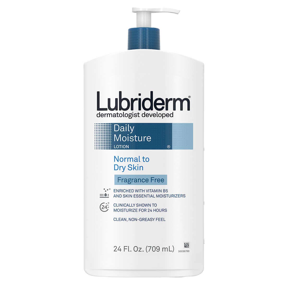 Lubriderm lotion texture close-up demonstrating quick absorption