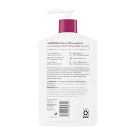 Pair of Lubriderm bottles side by side emphasizing value two-pack