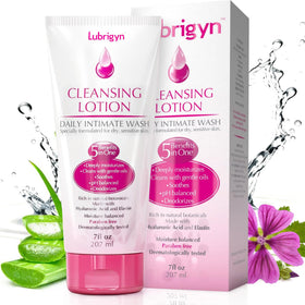 Lubrigyn front packaging showing 7 fl oz bottle and benefits