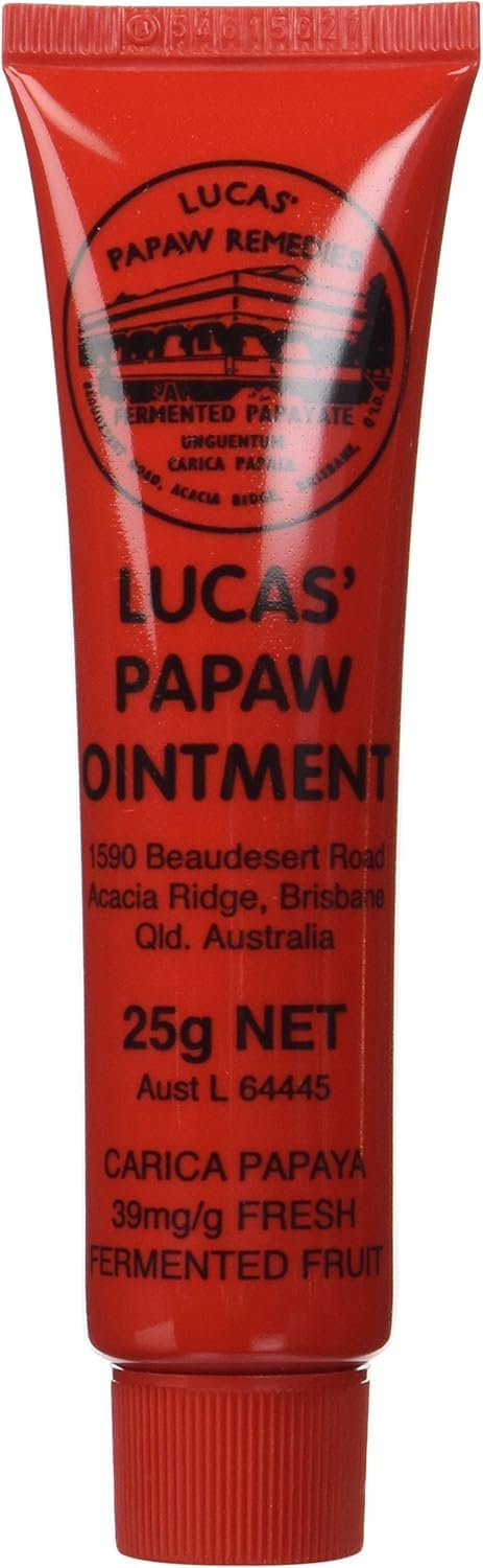 Lucas Papaw front tube showing compact 25g size and brand benefits
