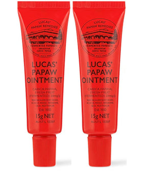Lucas Papaw front packaging two-pack showing compact tubes and convenience