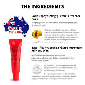 Lucas Papaw 15g tube next to wallet and keys showing portable lip care benefit