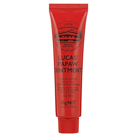Lucas Papaw ointment texture swipe showing smooth protective barrier