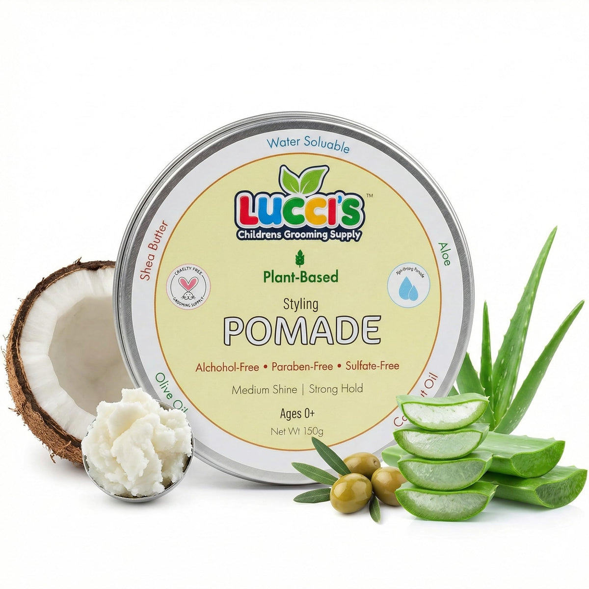 Lucci’s front jar view showing safe baby styling benefit
