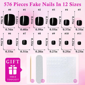 LuckForever close-up of acrylic toe tip texture and short square shape, durable natural look benefit