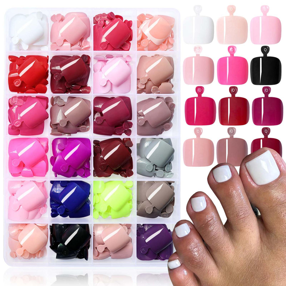 LuckForever front packaging showing 576-piece toe nail kit and organizer — organized convenience