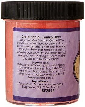 Lucky Tiger close-up of wax texture illustrating matte finish and easy workability
